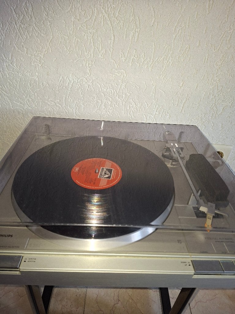 Vintage Philips F7230 platenspeler defect, Audio, Tv en Foto, Ophalen, Gebruikt, Platenspeler, Philips