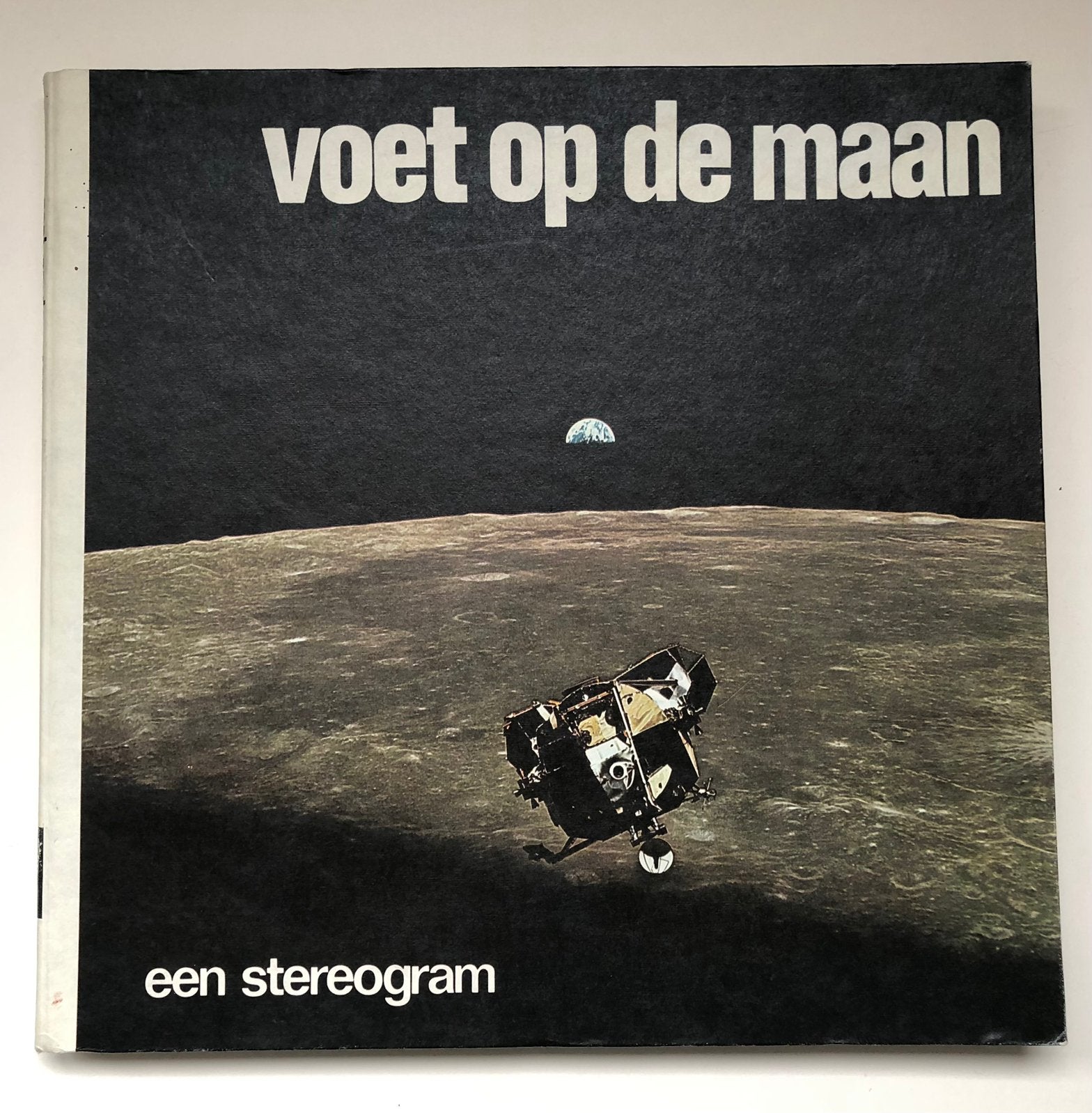 Voet op de Maan, een stereogram - met dia's en viewer - 1969, Boxset, Gebruikt, Ophalen of Verzenden, 12 inch