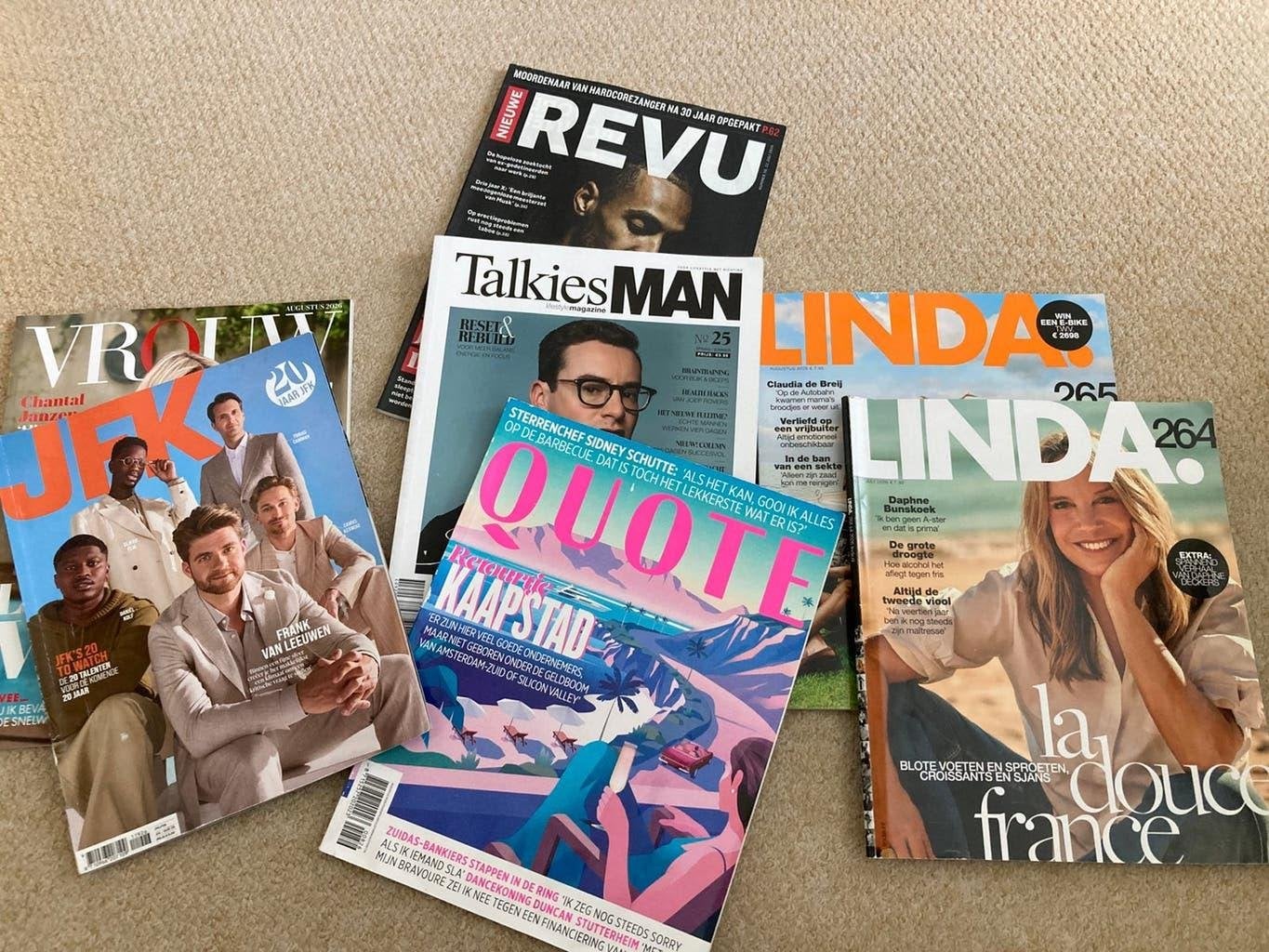 Linda 264/265, Quote aug. '26, Talkies Man 25, JFK, Revu, ea, Boeken, Tijdschriften en Kranten, Ophalen of Verzenden, Zo goed als nieuw