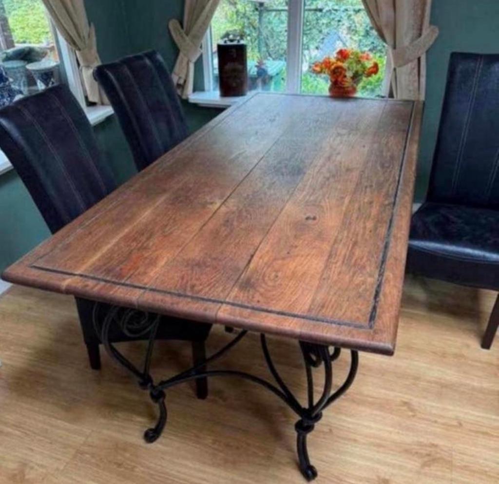 Brocante eettafel tuintafel 101x220, Tuin en Terras, Tuintafels, Ophalen