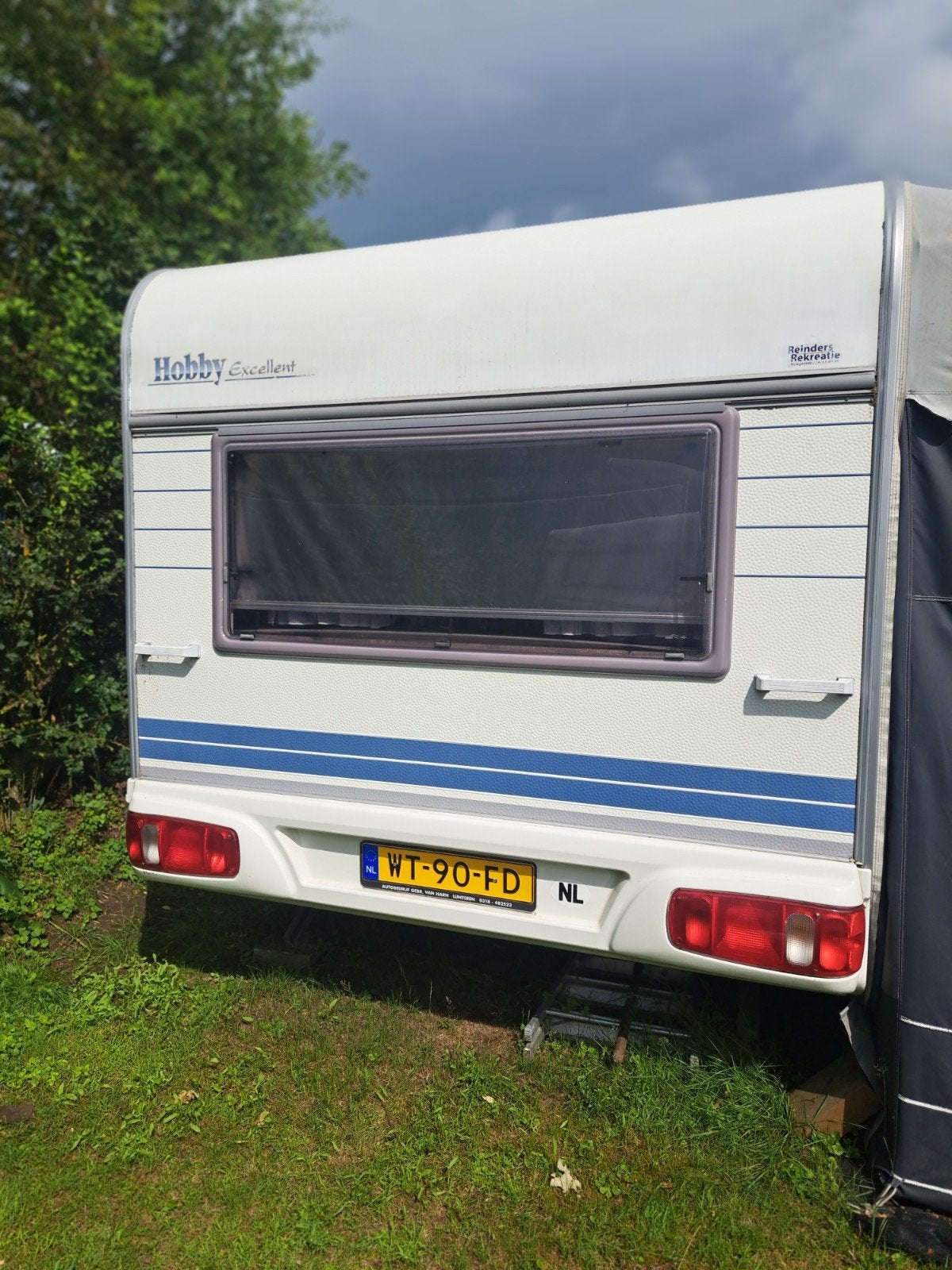 Hobby 470 met voortent en luifel, Ophalen, Gebruikt