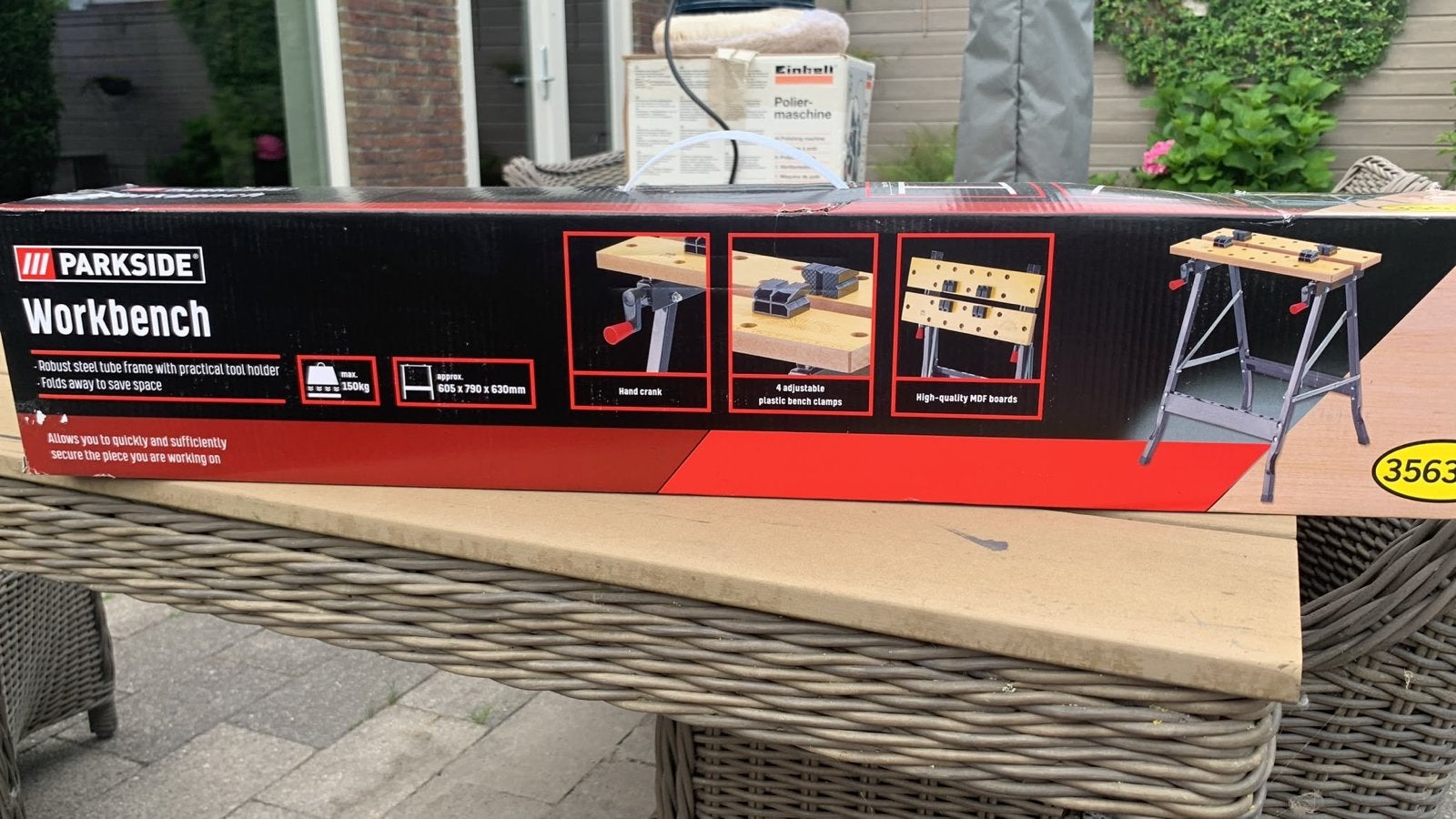 PARKSIDE Werkbank - Nieuw in doos, inklapbaar, Ophalen, Nieuw, 70 tot 120 cm, Bankschroef