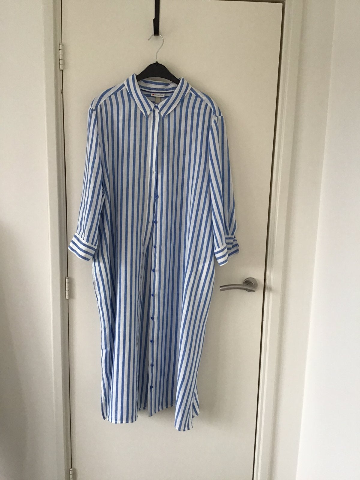 Linne jurk Street One maat 44, Kleding | Dames, Jurken, Zo goed als nieuw, Maat 42/44 (L), Blauw, Onder de knie, Ophalen of Verzenden