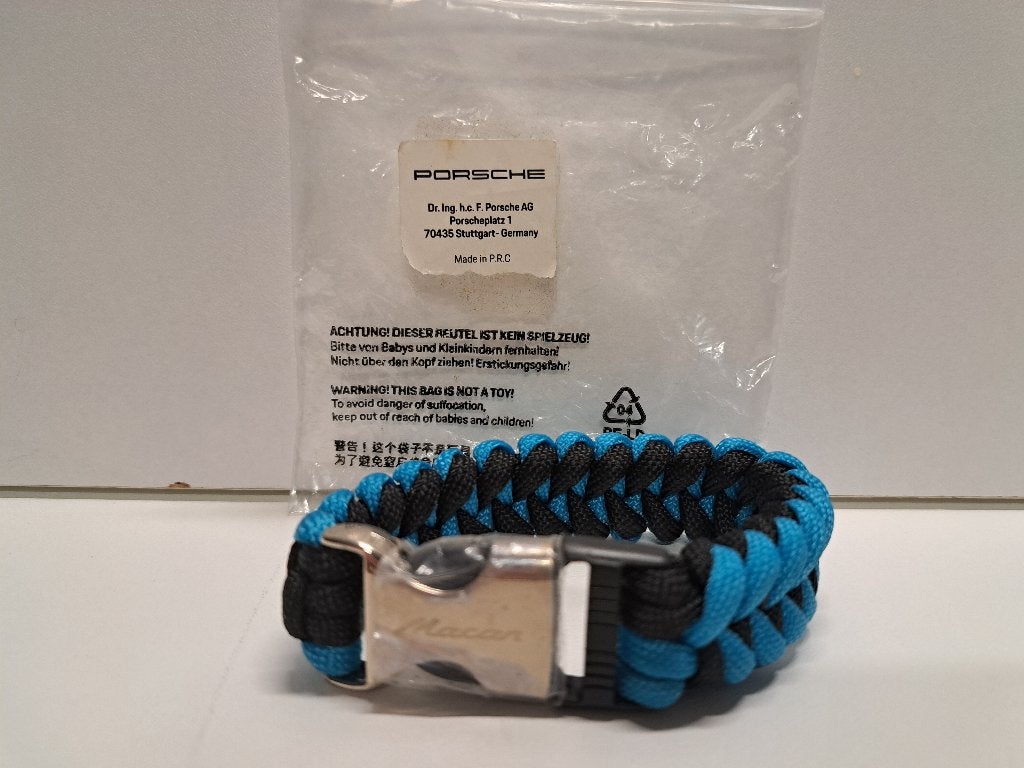 Porsche Macan paracord armband, Ophalen of Verzenden, Nieuw, Blauw, Overige materialen
