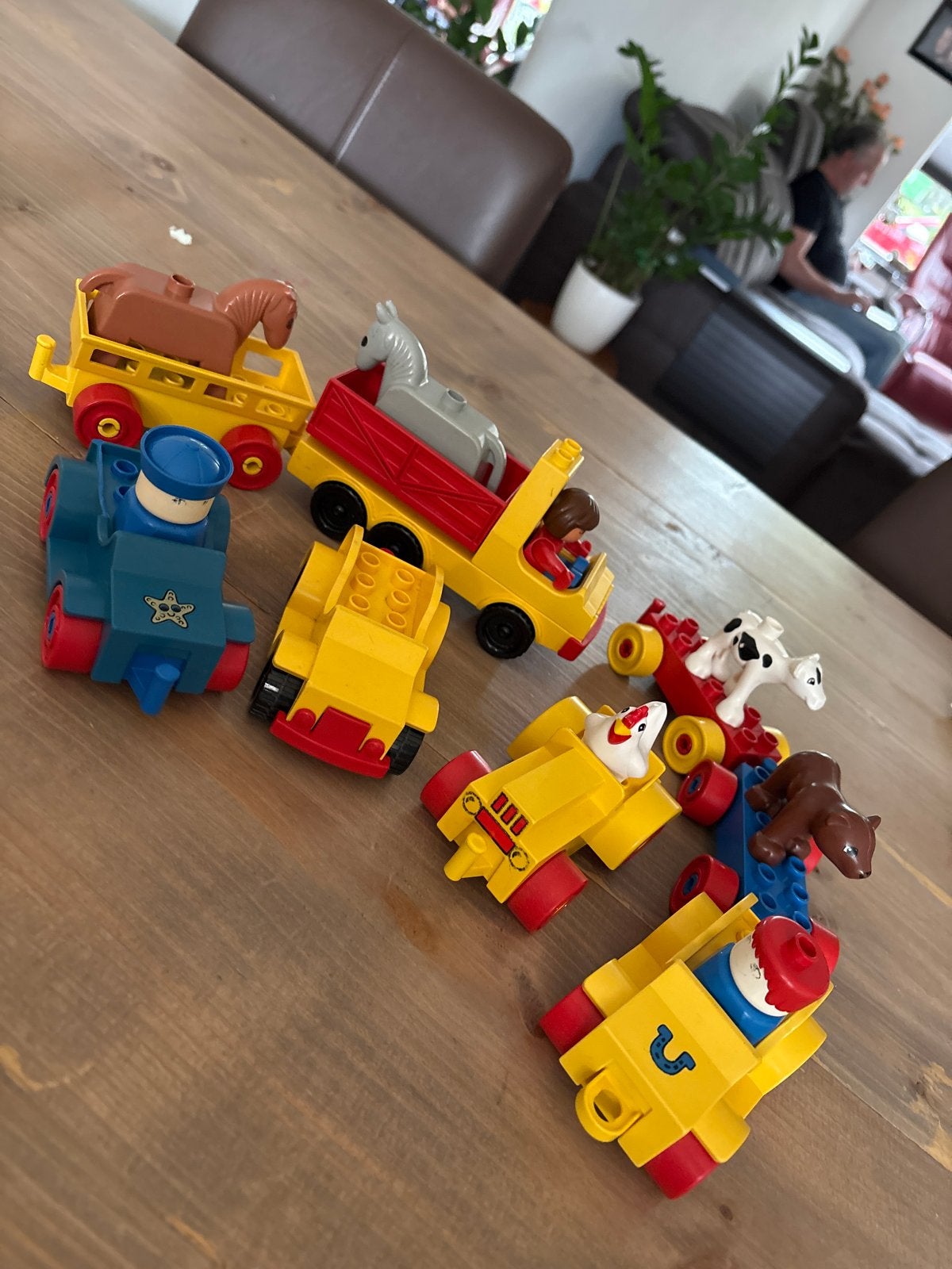 Duplo speelgoed: Trein, vrachtwagens en dieren, Ophalen of Verzenden, Gebruikt, Overige merken