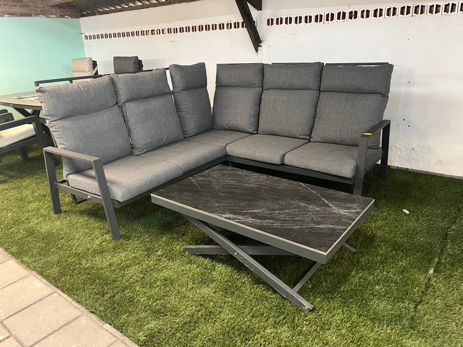 Mega luxe loungeset verstelbare rugleuning en tafel!!, Tuin en Terras, Ophalen, Nieuw, Aluminium
