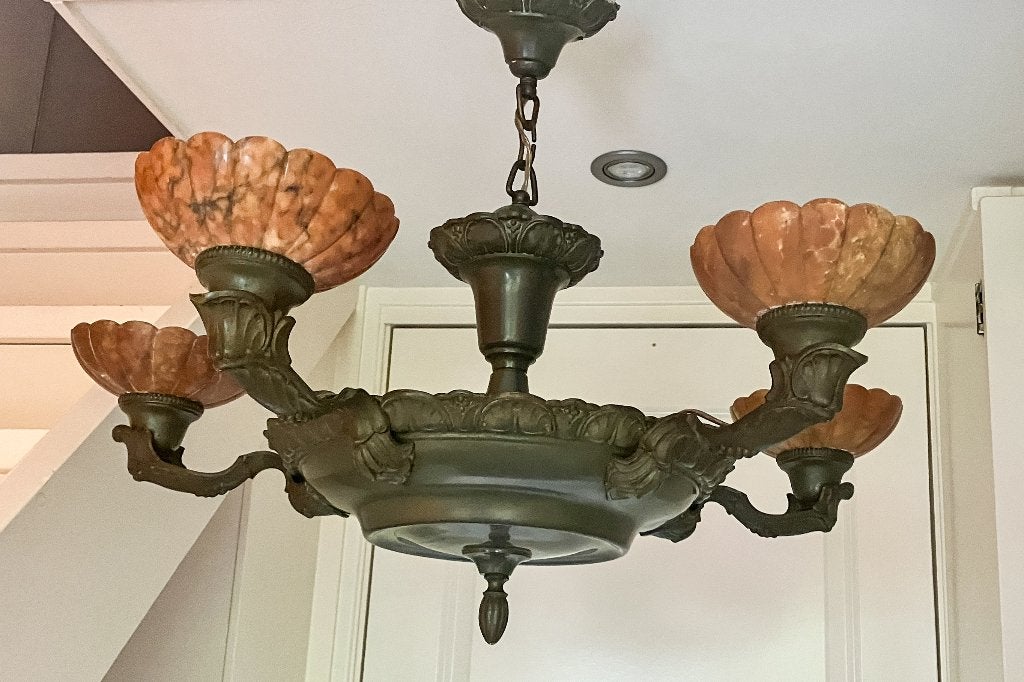 Hanglamp, Huis en Inrichting, Lampen | Hanglampen, Ophalen, (gerelateerd aan) Art Nouveau, Gebruikt, Overige materialen