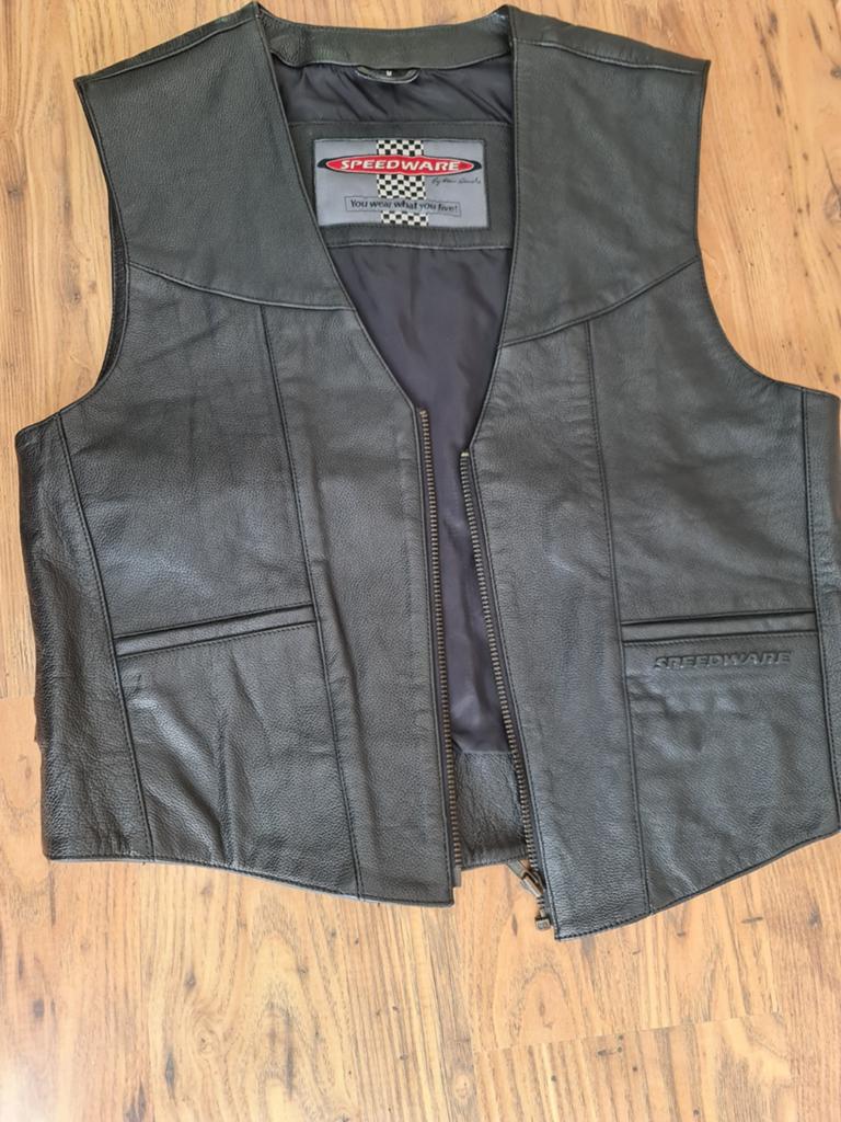 Nieuw Speedware leer gilet  M, Motoren, Ophalen of Verzenden