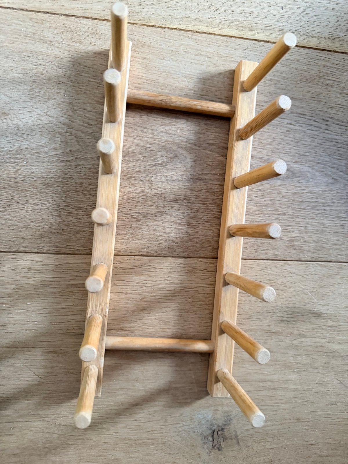 Bamboe bordenrek - handig en stijlvol voor uw keuken, Beige, Gebruikt, Bordenrek, Hout