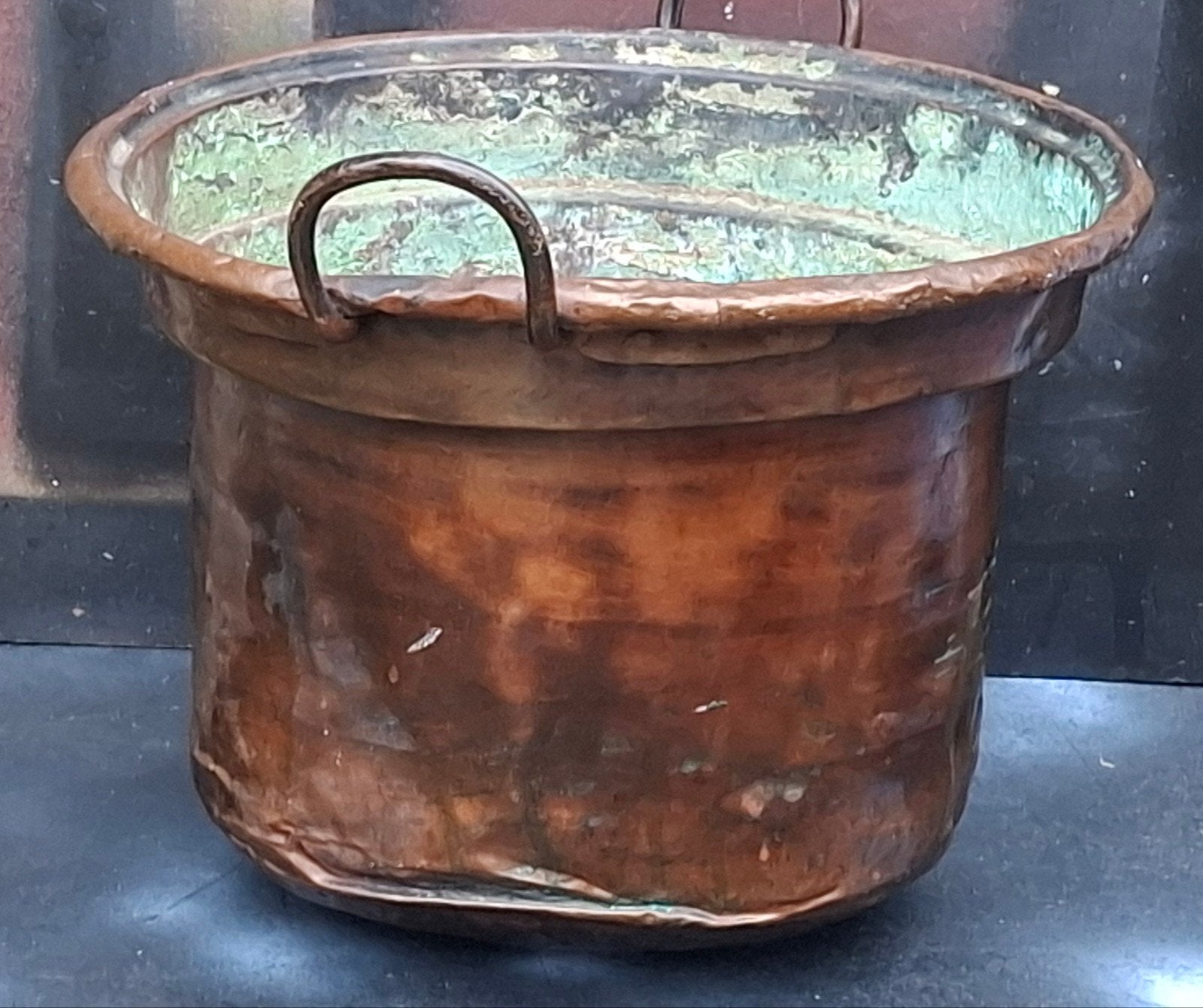 Heksenketel. Koper. Antiek.  35/25 cm., Ophalen