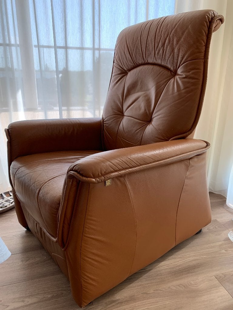 Te koop lederen fauteuil., Huis en Inrichting, Ophalen, Gebruikt, 50 tot 75 cm, Leer
