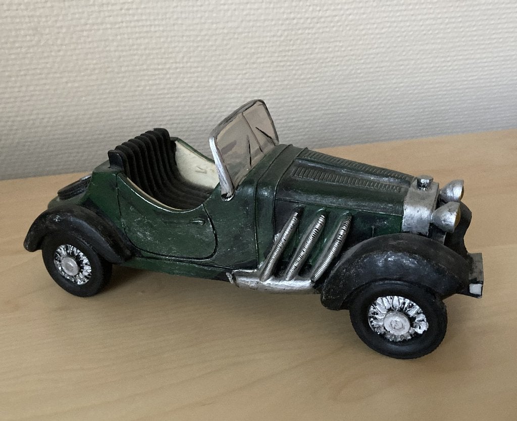 Groen Houten Oldtimer Auto Decoratie - Vintage Model, Auto, Groter dan 1:32, Zo goed als nieuw, Ophalen