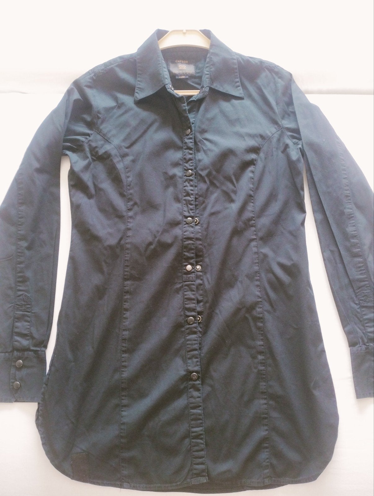 CAPSIZE zwart blouse mt L langer model in nette staat, Maat 42/44 (L), Ophalen of Verzenden, Zo goed als nieuw, Capsize