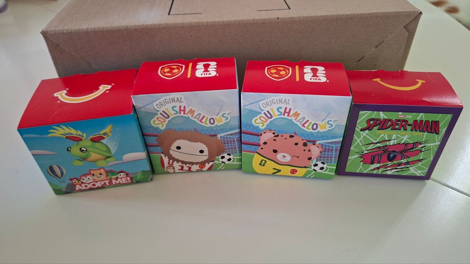 McDonald's Happy Meal speeltje: Adopt Me, Spiderman, Squishm, Ophalen of Verzenden, Nieuw