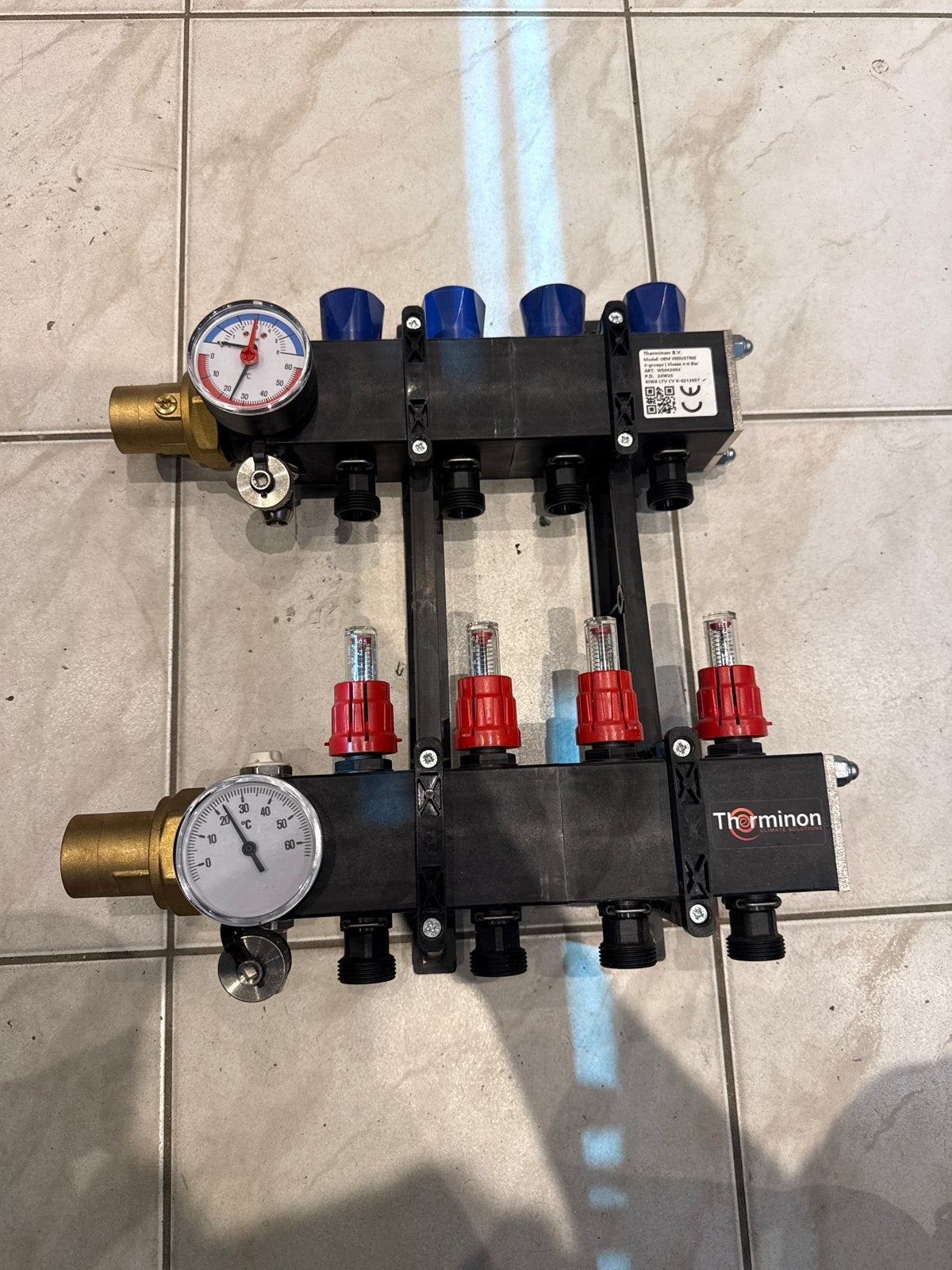Therminon Vloerverwarming Verdeler 4 Groepen, Ophalen, Minder dan 30 cm, Overige typen, Nieuw
