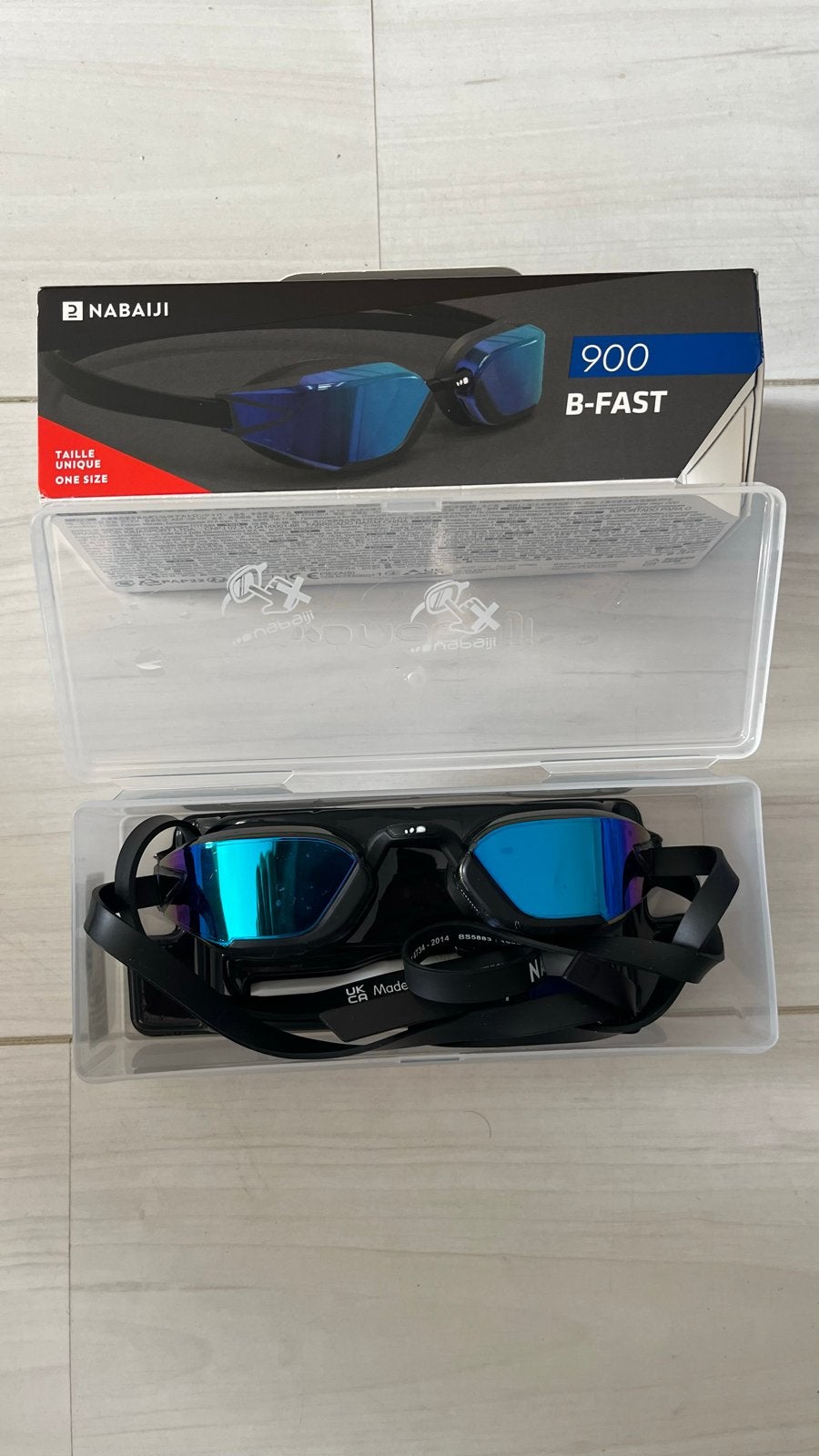 Nabaiji 900 B-FAST Zwembril - zo goed als nieuw in doos, Sport en Fitness, Ophalen of Verzenden, Zo goed als nieuw
