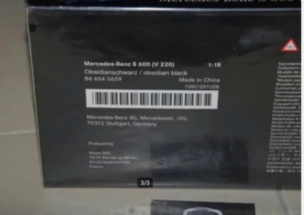 1:18 NEW Mercedes S klasse V220 S600 Norev dealer ed. WRH, Hobby en Vrije tijd, Modelauto's | 1:18, Verzenden, Nieuw, Auto, Norev