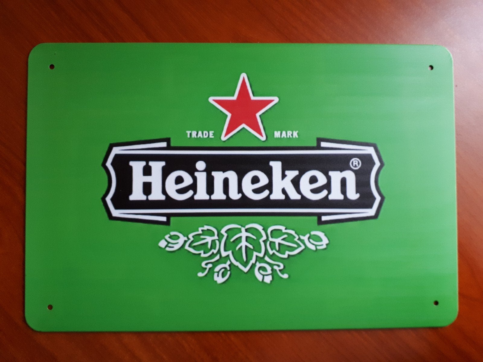 Heineken 20x30 cm Metalen Reclamebord, Verzamelen, Biermerken, Verzenden, Nieuw, Reclamebord, Plaat of Schild, Heineken