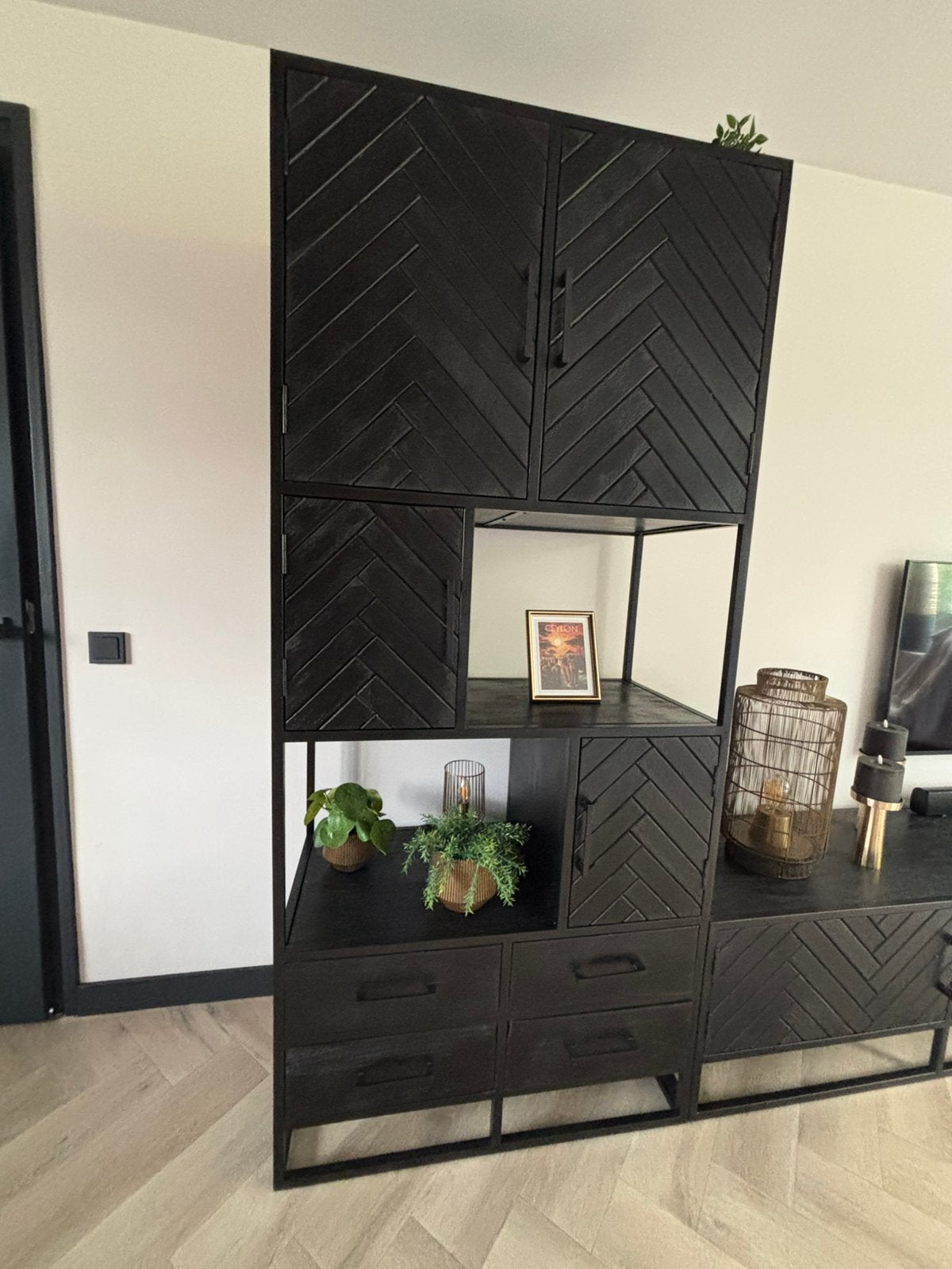 Kast mangohout, Huis en Inrichting, Kasten | Wandmeubels, Ophalen, Zo goed als nieuw, Minder dan 150 cm, 150 tot 200 cm