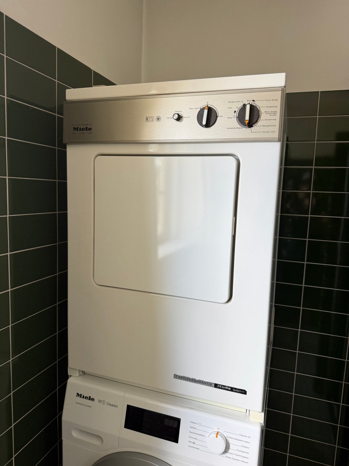 Miele de Luxe T333 wasdroger, Witgoed en Apparatuur, Wasdrogers, Ophalen, 6 tot 8 kg, Gebruikt, Luchtafvoer
