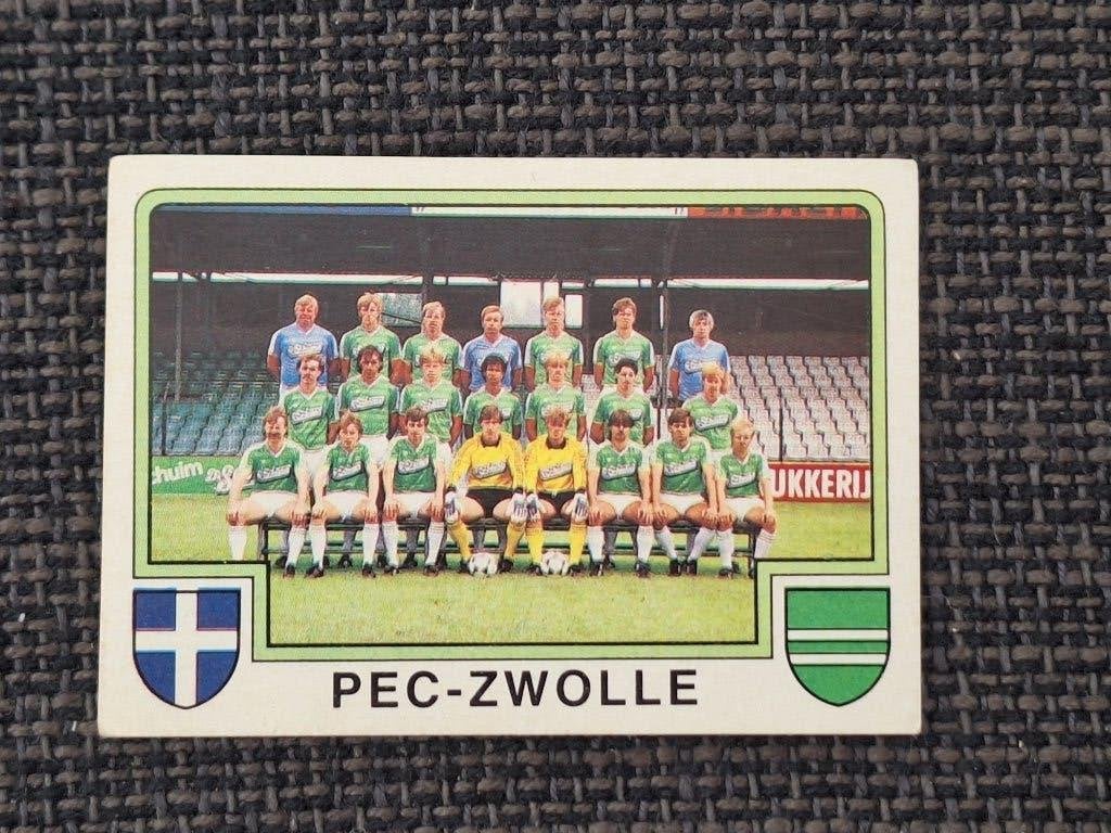 Panini Voetbal 86 PEC Zwolle Team, Verzamelen, Sportartikelen en Voetbal, Verzenden, Zo goed als nieuw, Overige binnenlandse clubs