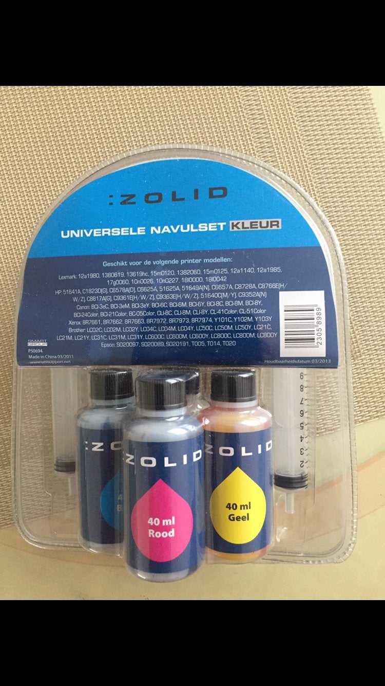 Universele navulset,inkt kleur,printerinkt(nieuw), Computers en Software, Printerbenodigdheden, Ophalen of Verzenden, Nieuw, Overige typen
