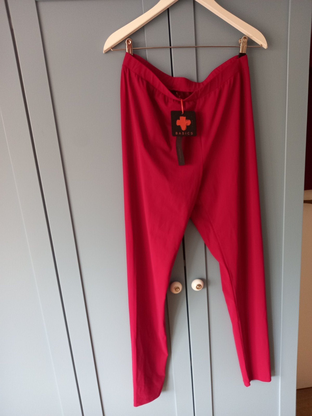 Legging plus basics.maat 46.travelstof. steenrood., Ophalen of Verzenden