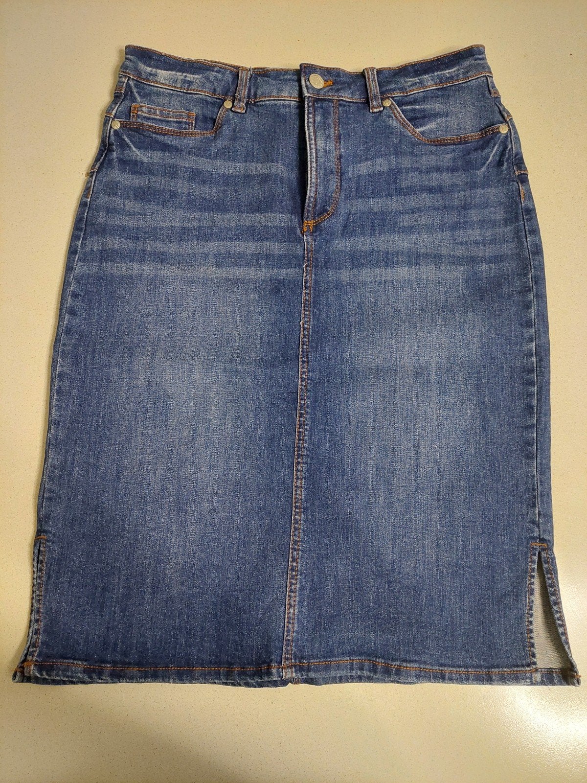 Nieuwe HEMA Shaping spijkerrok met zijsplitjes, Kleding | Dames, Rokken, Maat 38/40 (M), Blauw, Nieuw, Ophalen of Verzenden