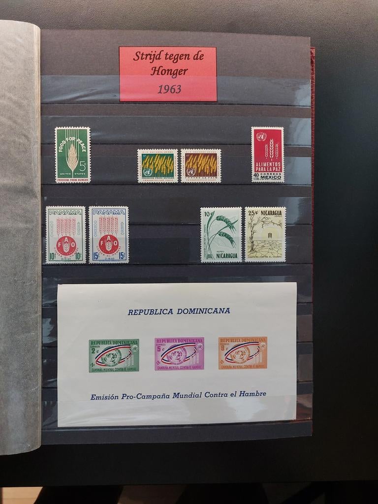 Postfrisse postzegel verzameling: Strijd tegen Honger 1963, Postzegels en Munten, Postzegels | Volle albums en Verzamelingen, Ophalen of Verzenden