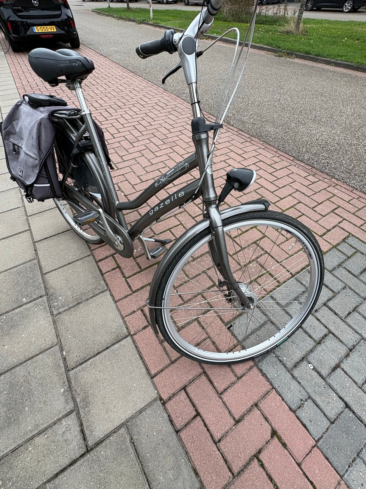 Gazelle Xanta Damesfiets - Grijs, Zo goed als nieuw, Ophalen, 53 tot 56 cm, Velgrem, Versnellingen