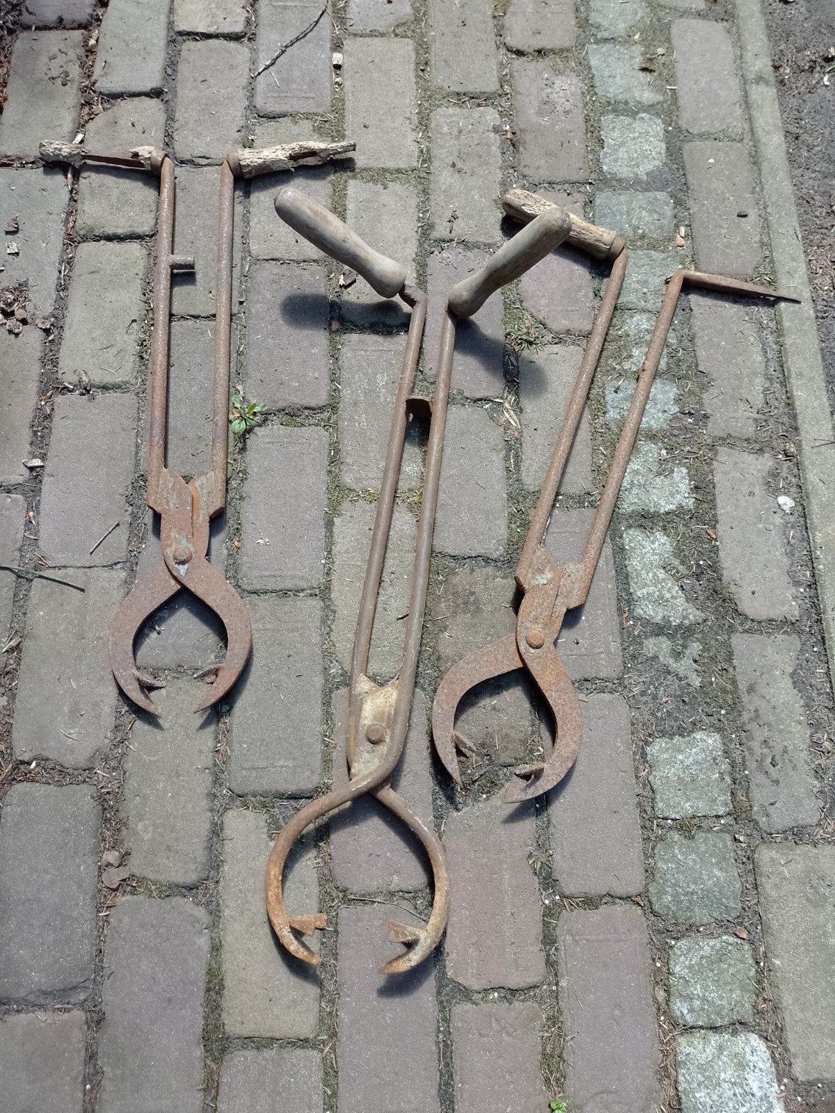 3 antieke bieten tangen bieten rooien, Ophalen of Verzenden