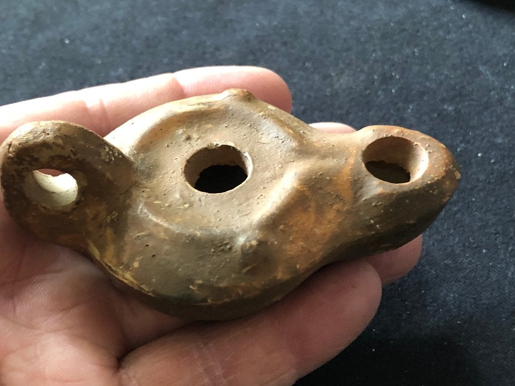 Bodemvondst Romeinse FIRMA OLIELAMP Gallo Romeins XANTEN, Ophalen