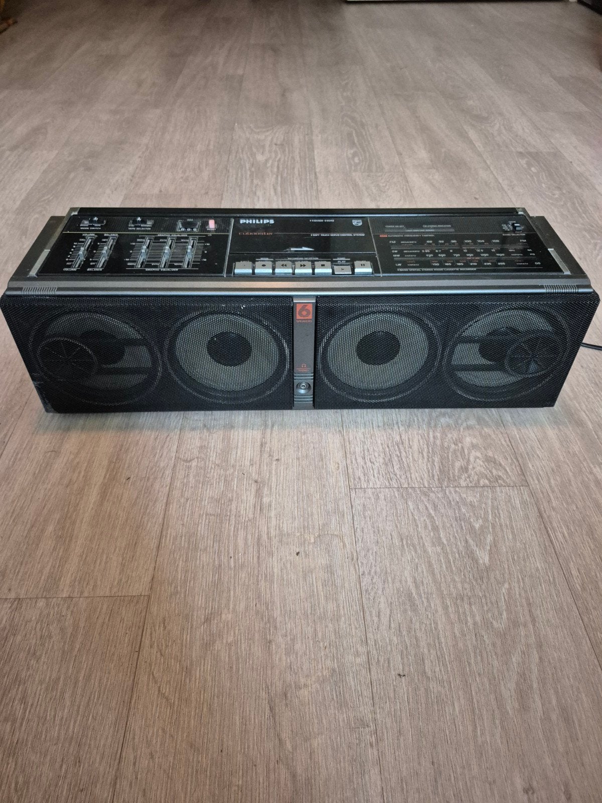 Philips D8349 Boombox - Radio werkt, cassette defect, Ophalen of Verzenden, Gebruikt, Radio