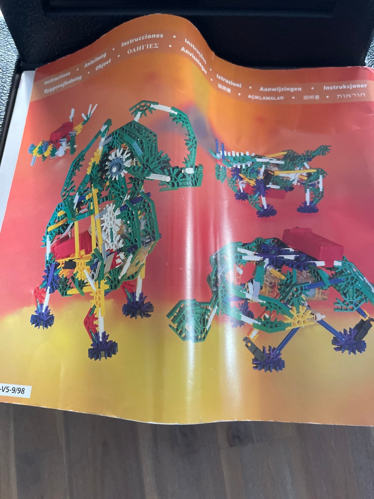K'nex koffer met lopende Dinosaurus en instructieboekje, Ophalen of Verzenden, Gebruikt, K'nex