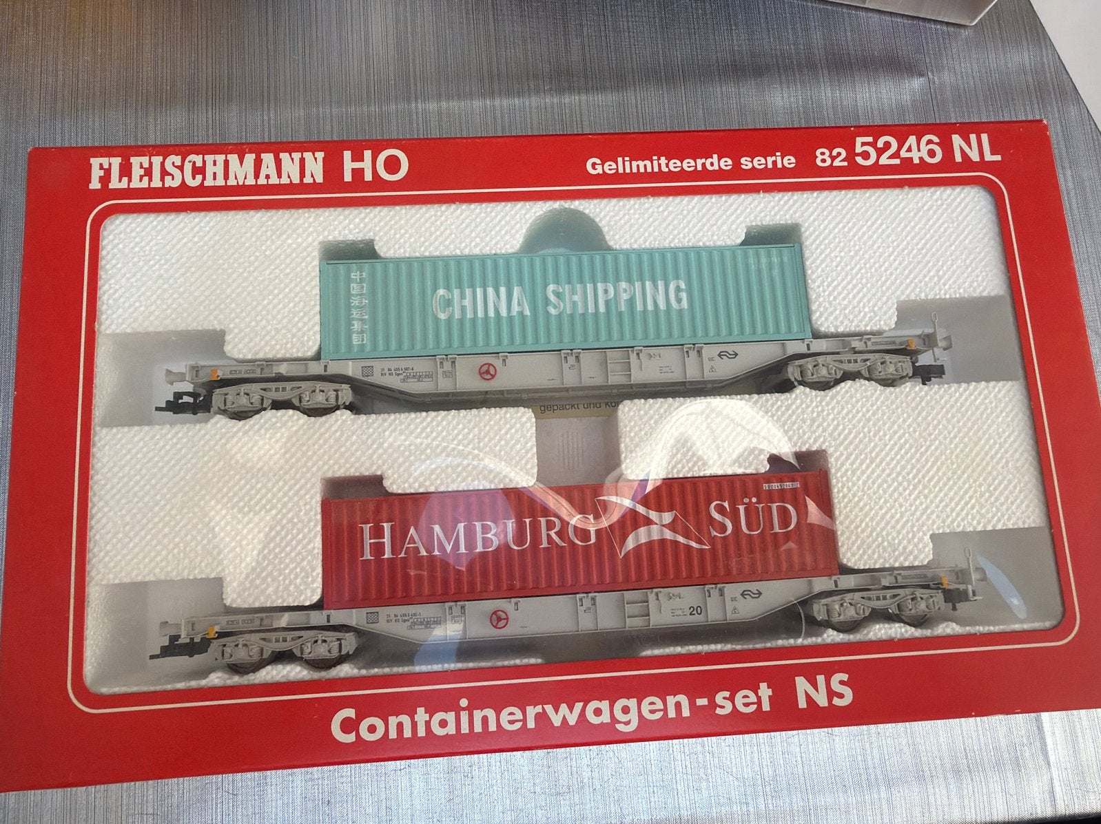 Fleischmann H0 82 5246 NL NS Containerwagenset NIEUW, Gelijkstroom, Fleischmann, Wagon, Ophalen of Verzenden