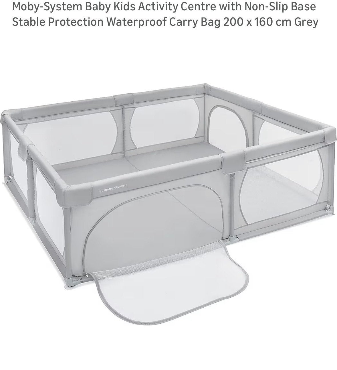 Moby-System Baby Kids Activity Centre Box Grijs 200x160cm, Ophalen, Nieuw, Rechthoekig