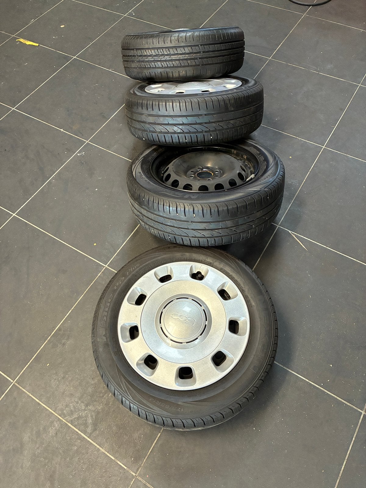 Wielen fiat 500 175 65 14, Auto-onderdelen, Ophalen, 14 inch, 175 mm, Banden en Velgen