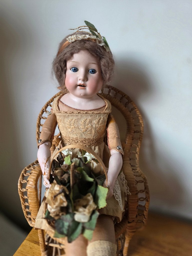 **KOOPJE** antieke pop ~ heubach 275, brocante plaatje, Ophalen of Verzenden, Gebruikt, Pop