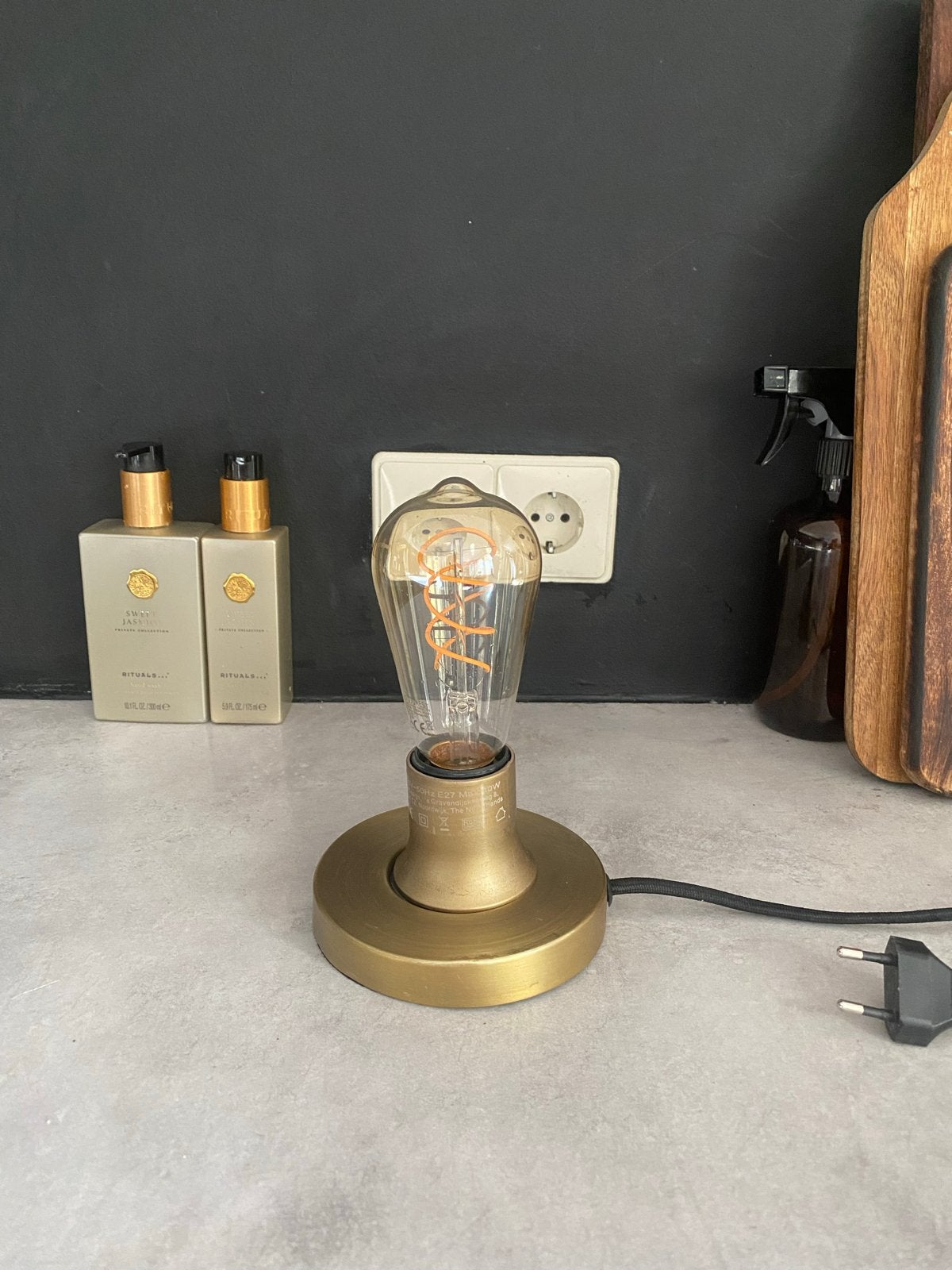 Leuk klein lampje (incl peertje), Goud, Inclusief lichtbron, Metaal, Modern