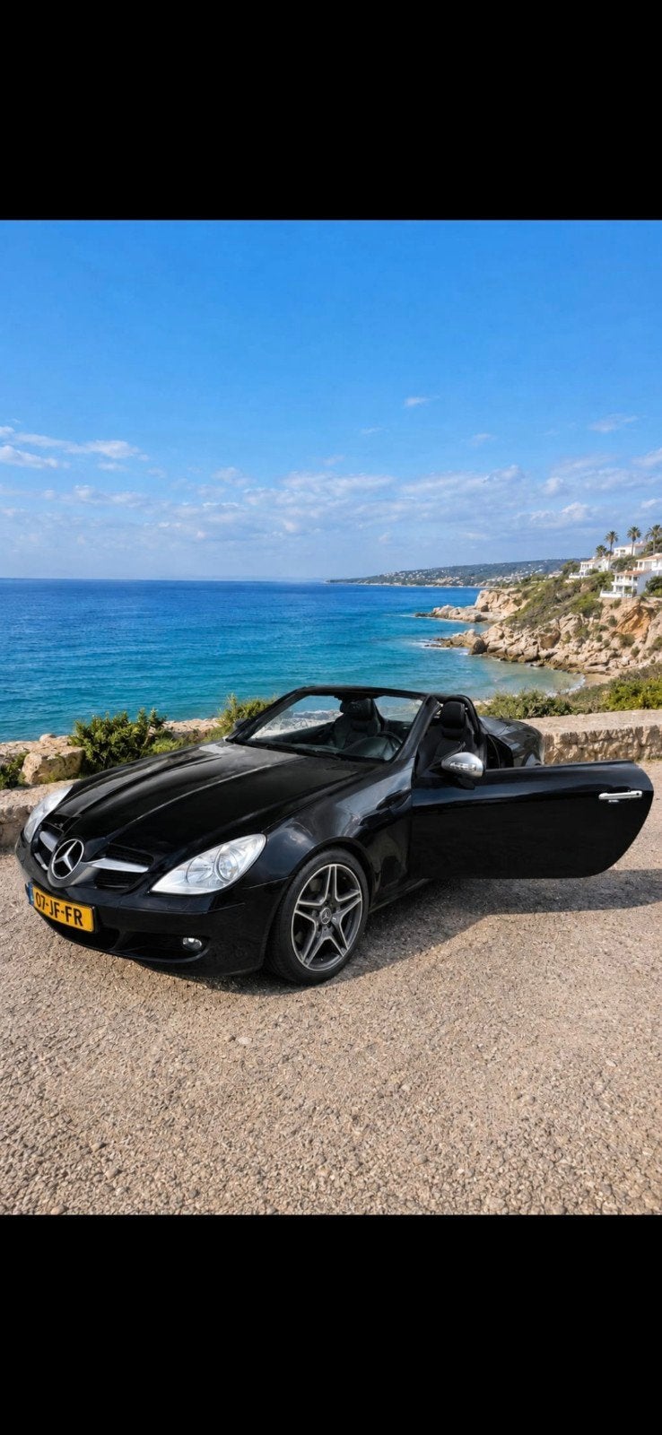 Mercedes-Benz SLK 1.8 Slk200 Kompr Roadster AUT 2004 Zwart, Auto's, Automaat, Achterwielaandrijving, Zwart, Cabriolet