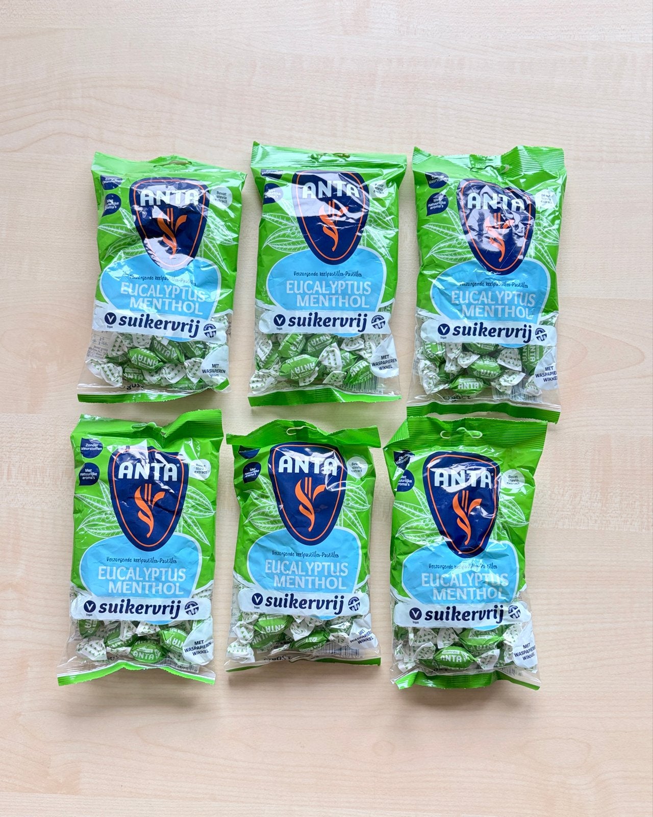 Anta Flu Menthol suikervrij 6 ongeopende zakken THT 04-2028, Ophalen of Verzenden
