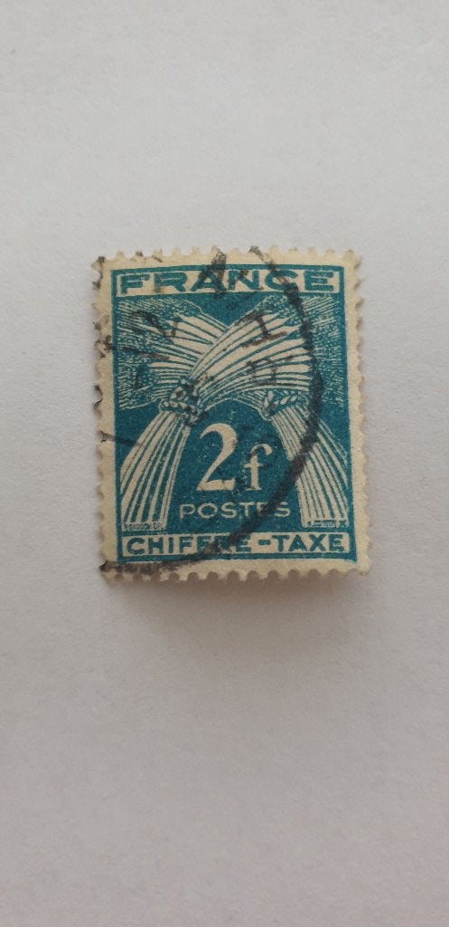 7065 frankrijk belastingzegel 2f 1946, Postzegels en Munten, Verzenden