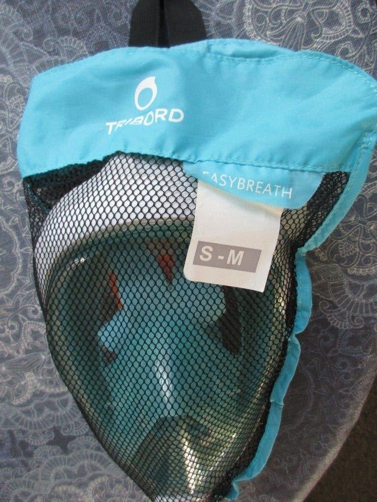 snorkelmaster Easybreath S-M  decathlon / Crivit L - XL, Watersport en Boten, Ophalen of Verzenden, Zo goed als nieuw, Snorkelmasker