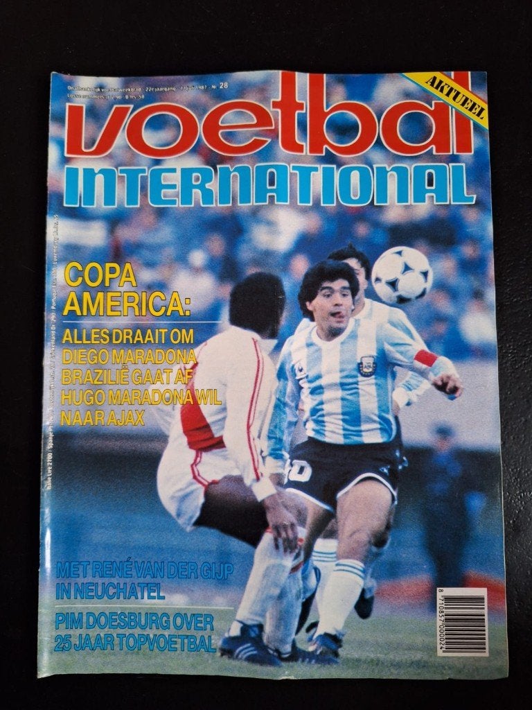 VI Magazine 1987 - Diego Maradona - Copa America, Verzamelen, Ophalen of Verzenden, Buitenlandse clubs, Boek of Tijdschrift