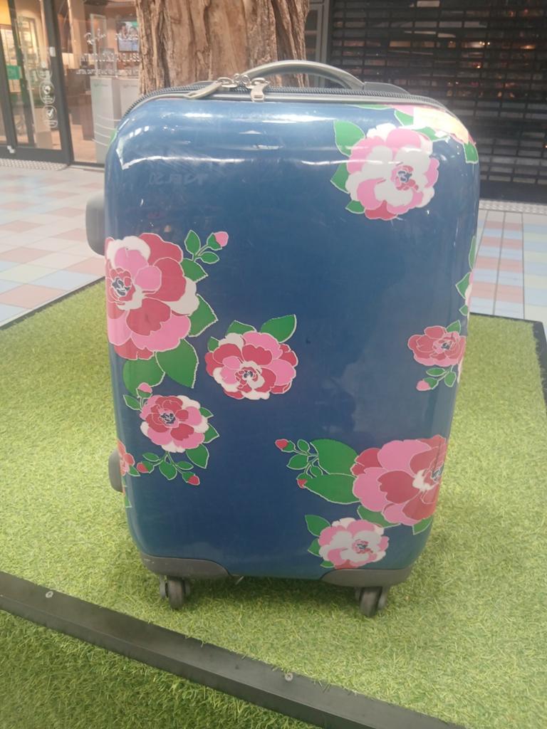 Reiskoffer met bloemenprint - 53x32x20 cm, Sieraden, Tassen en Uiterlijk, Koffers, Wieltjes, Gebruikt, 50 tot 60 cm, Hard kunststof