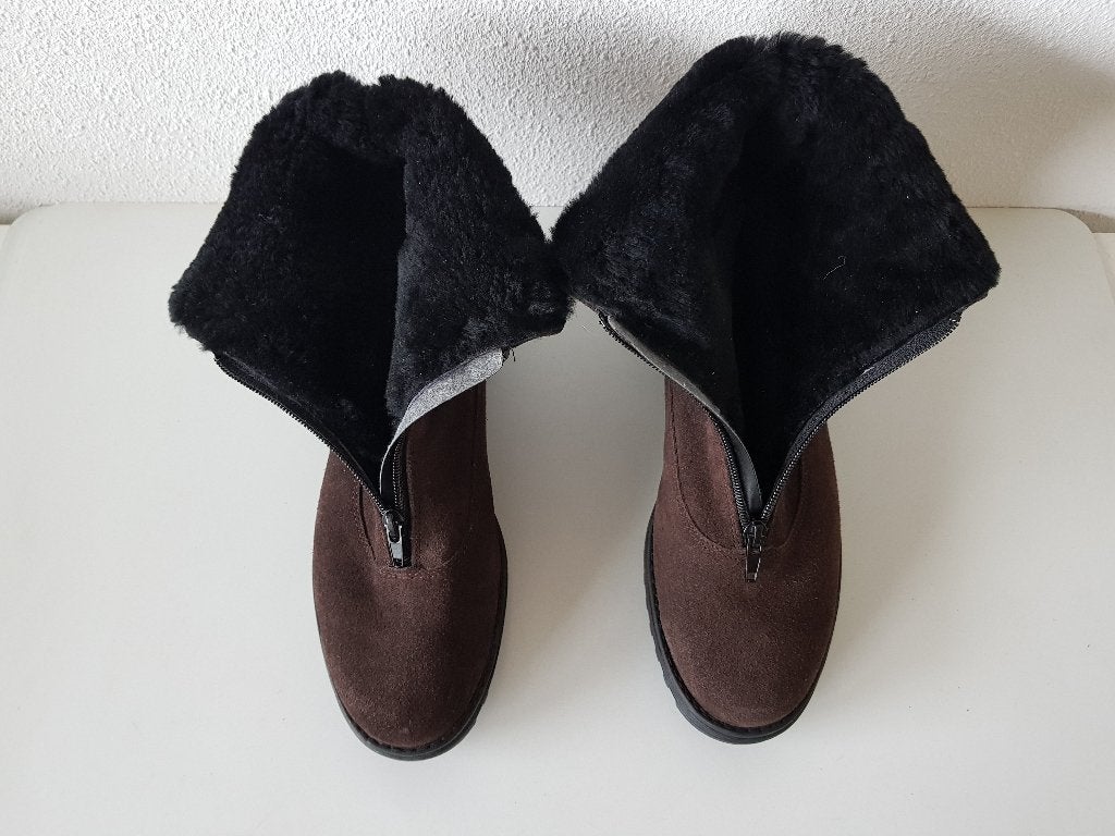 Palmroth Finland maat 39 / Sofia bruine suede boots laarzen, Bruin, Verzenden, Lage of Enkellaarzen, Palmroth