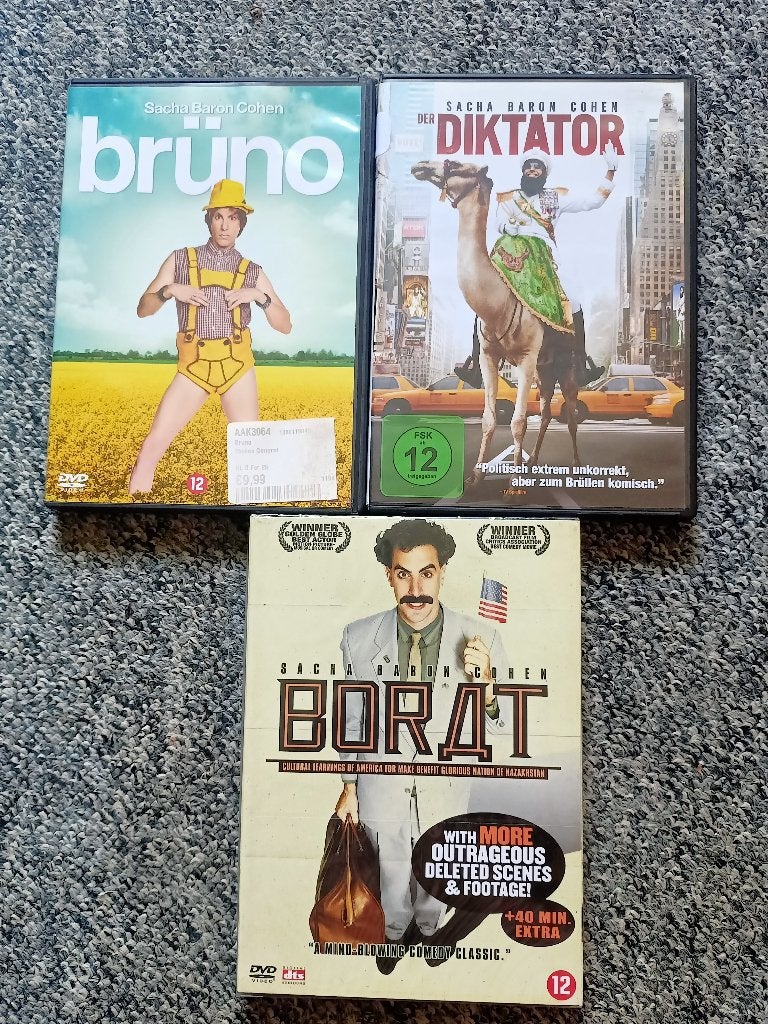The Diktator,Borat en Bruno - Ali G - Sacha Baron Cohen, Alle leeftijden, Nederlands, Ophalen of Verzenden, Zo goed als nieuw