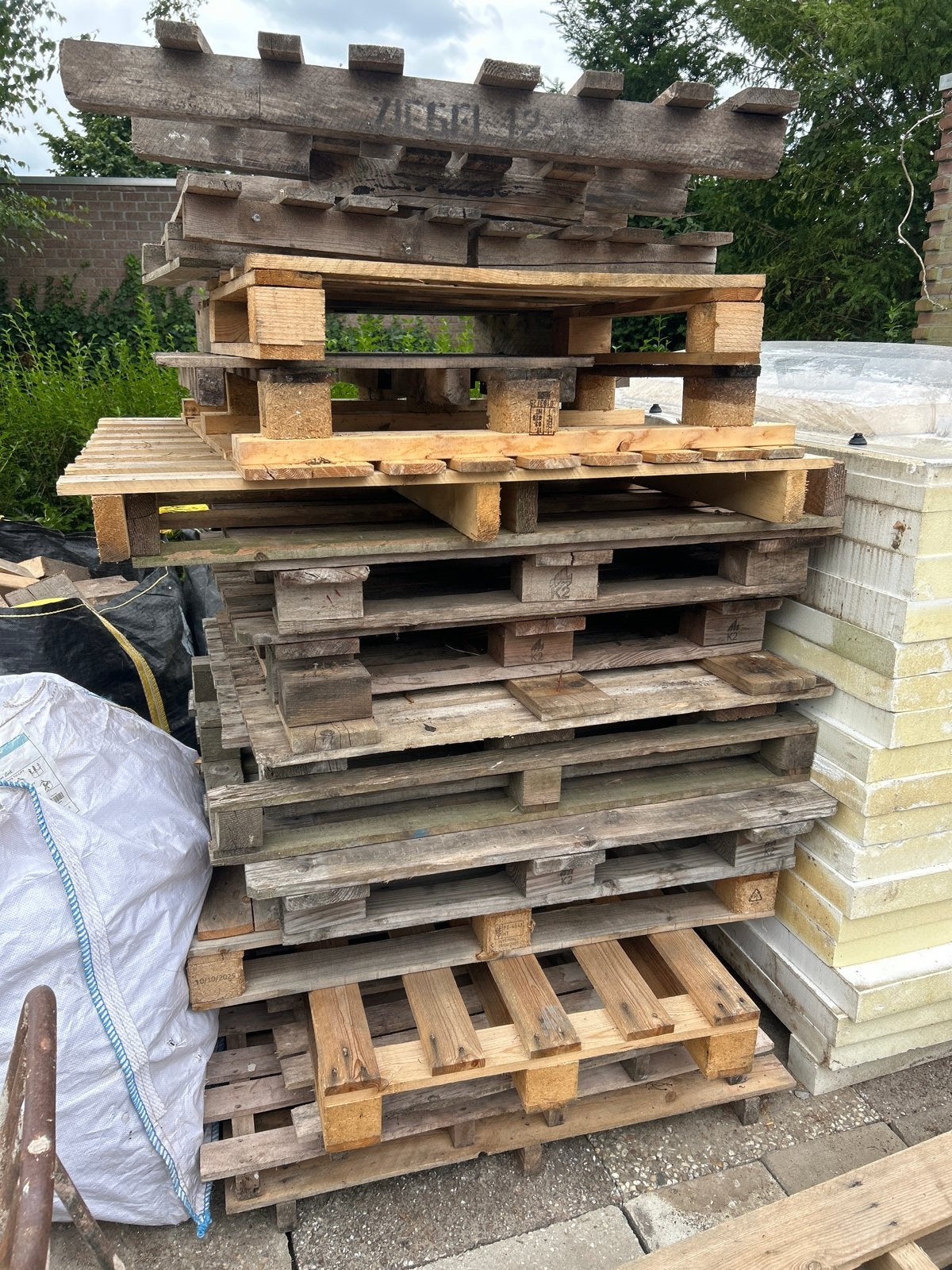 Diverse gebruikte pallets, Ophalen, Gebruikt, 50 mm of meer, Pallet
