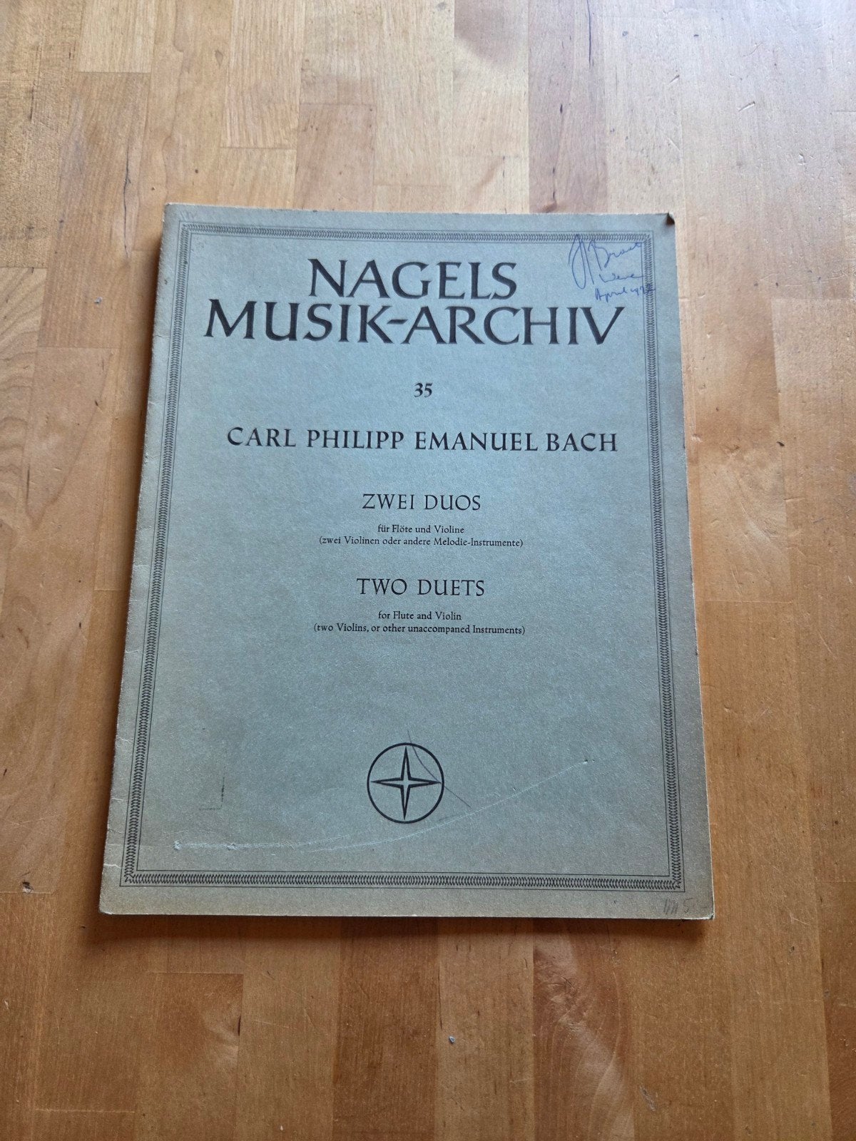 C.P.E. Bach - Duetten voor Fluit en Viool, Muziek en Instrumenten, Viool of Altviool, Gebruikt, Klassiek, Ophalen of Verzenden