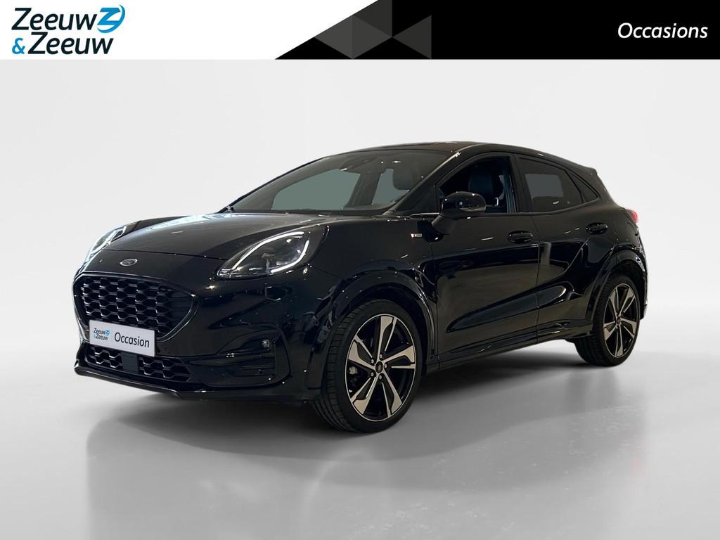 Ford Puma 1.0 EcoBoost Hybrid ST-Line X 125pk | BLISS | Adap, Auto's, 12 maanden, 125 pk, Leder en Stof, Zwart